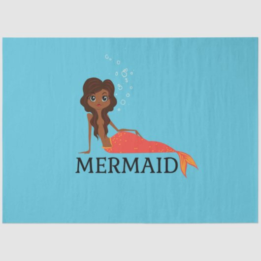 かわいい人魚（美しい黒人女性） 薄葉紙 (正面)