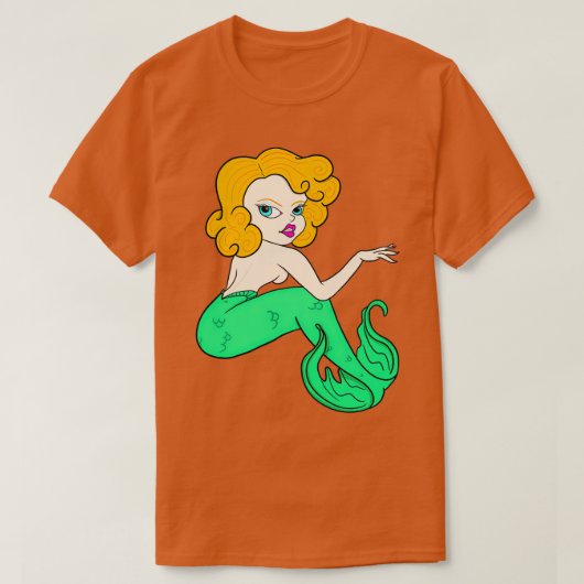 かわいい人魚 Tシャツ (デザイン正面)