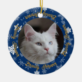 かわいい今と2フォトペットクリスマスオーナメント セラミックオーナメント