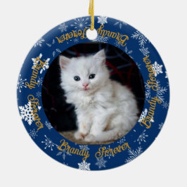 かわいい今と2フォトペットクリスマスオーナメント セラミックオーナメント
