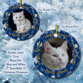 かわいい今と2フォトペットクリスマスオーナメント セラミックオーナメント