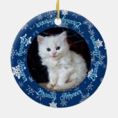 かわいい今と2フォトペットクリスマスオーナメント セラミックオーナメント (裏面)