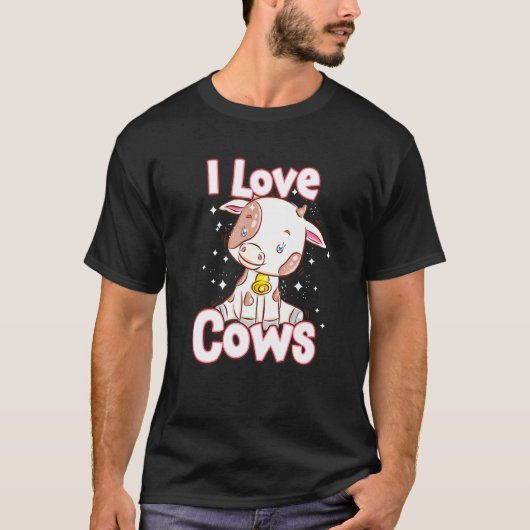 かわいい仔牛を愛す子供たち Tシャツ (正面)