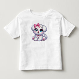 かわいい仔犬のガールズTシャツ トドラーTシャツ