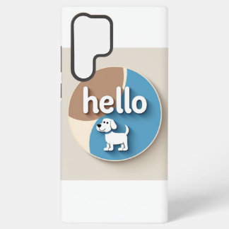 かわいい仔犬のキャラクターのスマホケース SAMSUNG GALAXY S22 ULTRAケース