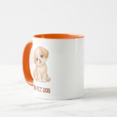 かわいい仔犬の二色コーヒーマグ マグカップ (正面左)