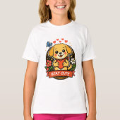 かわいい仔犬 Tシャツ (正面)