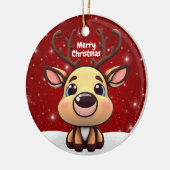 かわいい仔鹿のクリスマス🎄🦌 セラミックオーナメント (左)