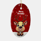 かわいい仔鹿のクリスマス 🎄🦌 メリークリスマス セラミックオーナメント (右)