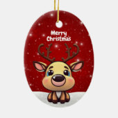 かわいい仔鹿のクリスマス 🎄🦌 メリークリスマス セラミックオーナメント (裏面)
