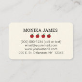 かわいい代替先生レインボーヒョウ印刷 名刺 (裏面)