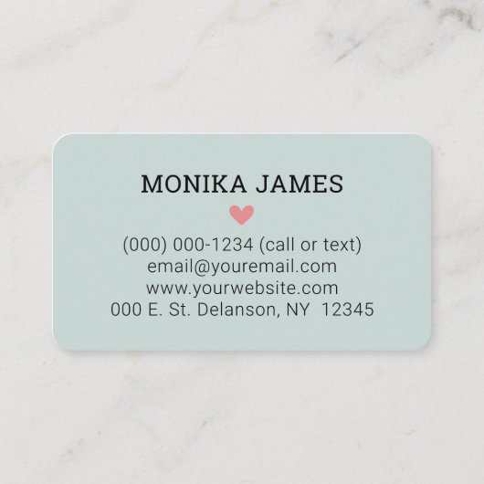 かわいい代替先生レインボーヒョウ印刷 名刺 (裏面)