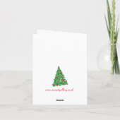 かわいい休日にパグドッグクリスマススターツリー カード (裏面)