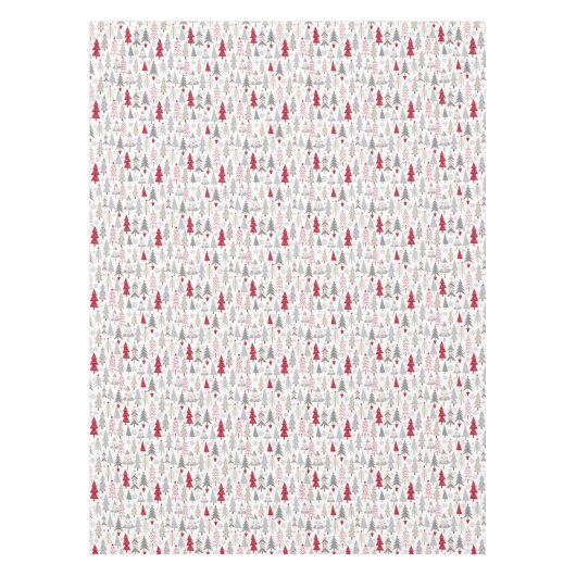 かわいい休日のクリスマスツリーパターン テーブルクロス (正面)