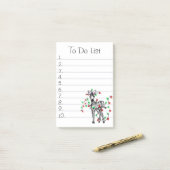 かわいい休日のゼブラTo Doリスト ポストイット (デスク上)