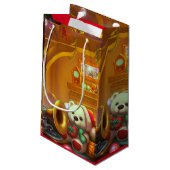 かわいい休日のテディー・ベア スモールペーパーバッグ (裏面アングル)