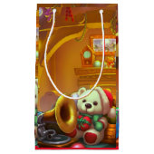 かわいい休日のテディー・ベア スモールペーパーバッグ (正面)