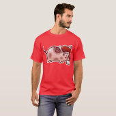 かわいい休日のブタ Tシャツ (正面フル)