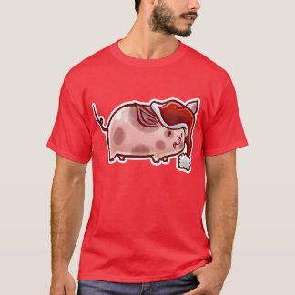 かわいい休日のブタ Tシャツ