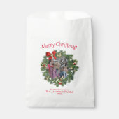 かわいい休日のリースフォトフレームメリークリスマス フェイバーバッグ (正面)