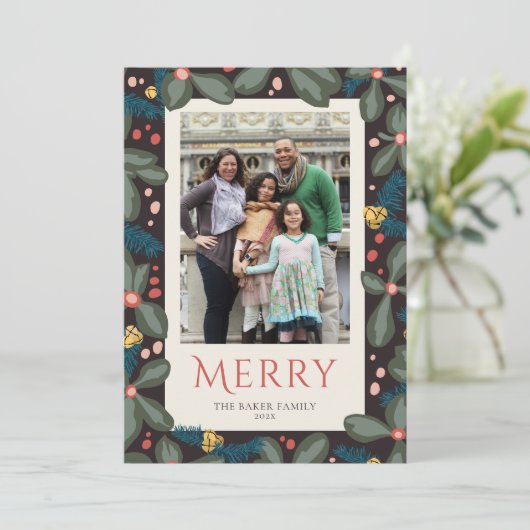 かわいい休日の写真メリー シーズンカード (スタンド正面)
