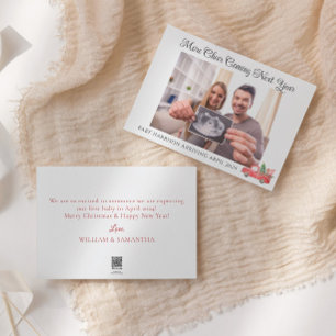 かわいい休日の妊娠の写真の発表 シーズンカード