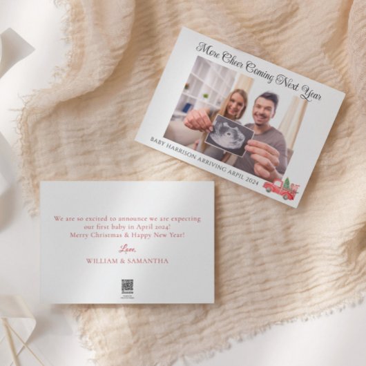 かわいい休日の妊娠の写真の発表 シーズンカード