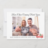 かわいい休日の妊娠の写真の発表 シーズンカード (正面)