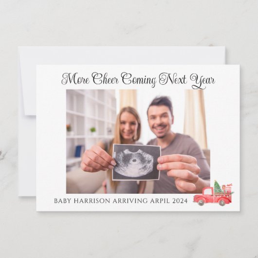 かわいい休日の妊娠の写真の発表 シーズンカード (正面)