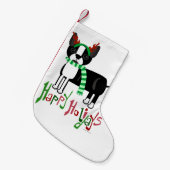 かわいい休日の子犬 スモールクリスマスストッキング (正面 (吊り時))