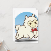 かわいい休日の漫画のラマ僧 カード (正面/裏面インサイチュ)