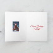 かわいい休日doe折り畳みグリーティングカード カード (内部)