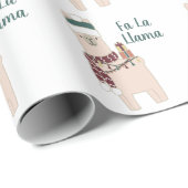 かわいい休日FaのLaのラマのデザイン ラッピングペーパー (ロールコーナー)