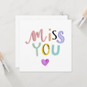 かわいい会いたいカード, グリーティングカード, 愛 カード (正面/裏面インサイチュ)