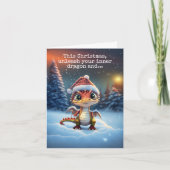 かわいい伝説のドラゴンクリスマスカード シーズンカード (正面)