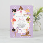 かわいい体パーソナライズされた操の誕生パーティー 招待状 (スタンド正面)