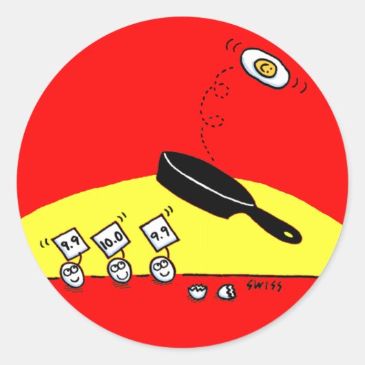 かわいい体操おもしろいアニメ ラウンドシール (正面)