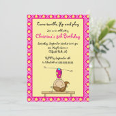 かわいい体操のバースデーパーティ招待状 招待状 (スタンド正面)