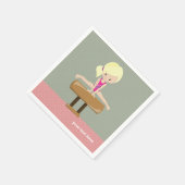 かわいい体操の少女 スタンダードカクテルナプキン (角)