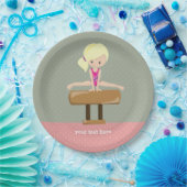 かわいい体操の少女 ペーパープレート (パーティー)