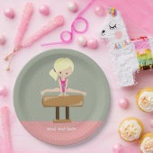 かわいい体操の少女 ペーパープレート (パーティー)