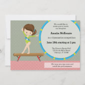 かわいい体操の少女 招待状 (正面)