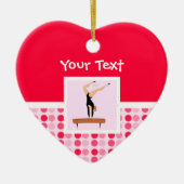 かわいい体操の釣り合い梁 セラミックオーナメント (正面)