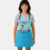 かわいい体操ガールカスタムブルー体操選手キッズ エプロン (インサイチュ)