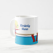 かわいい体操ガール体操パーソナライズされた選手 コーヒーマグカップ (正面左)