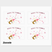 かわいい体操シール 長方形シール (シート)