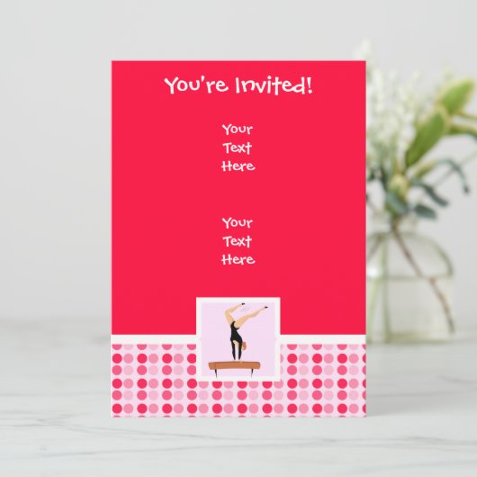 かわいい体操バランスビーム 招待状 (スタンド正面)
