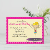 かわいい体育バースデーパーティ招待状 招待状 (スタンド正面)