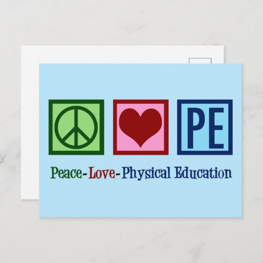かわいい体育教師の平和と愛 ポストカード (正面/裏面)