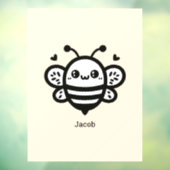 かわいい保育園ラインアート - スイートハニービー ウィンドウサイン (シート3)